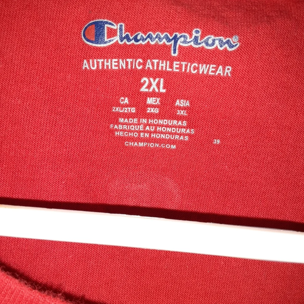 Champion Red Sleeveless Logo Tee - Picture 2 of 2